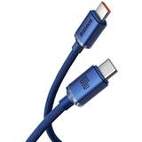 Baseus Blå - USB-kabel Kabler Baseus USB-C Till USB-C 100W 2m