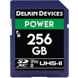 Delkin 256 GB Hukommelseskort Delkin Power SDXC Class 10 UHS-II U3 V90 300/250Mb/s 256GB