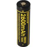 NiteCore Batterier - Sort Batterier & Opladere NiteCore 18650 NL1826R 2600mAh Li Ion batteri