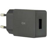Ksix Vægoplader USB A til USB C-kabel USB Sort
