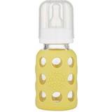 Lifefactory Gul Sutteflasker Lifefactory 4 oz Glass Baby Bottle with Protective Silicone Sleeve Banana