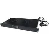 LogiLink Computer køling LogiLink FAU02FB - FAU02FB-Fan panel-Black-Steel-1U-48.3 cm 19-482.6