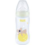 Nuk Transparent Babyudstyr Nuk First Choice Night, Sutteflaske, Transparent/gul, 0-6 Mdr