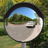 Oval - Polyarbonat Brugskunst vidaXL udendørs konveks trafikspejl Ø60 polycarbonat sort Vægspejl