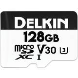 Delkin UHS-I Hukommelseskort Delkin Advantage microSDXC Class 10 UHS-I U3 V30 100/75 MB/s 128GB +SD Adapter