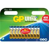GP Batteries Ultra Plus Alkaline AAA batteri, 24AUP/LR03, 10-pak