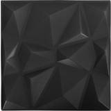 Pladematerialer vidaXL 3D-vægpaneler 12 stk. 50x50 cm 3 m² diamantsort