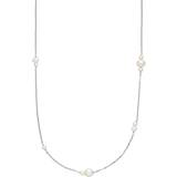 Hvid Halskæder Izabel Camille Majesty Necklace - Silver/Pearls