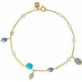 Lapis Armbånd Carre Precious Stones Bracelet - Gold/Multicolor
