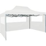 PVC Pavilloner & Tilbehør vidaXL foldbart festtelt med 3 sidevægge 3x4 m stål