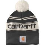 Carhartt Dame - Hvid Tøj Carhartt Knit Cuffed Logo Beanie