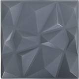 vidaXL 3D-vægpaneler 24 stk. 50x50 cm 6 m² diamantgrå