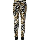 Versace Jeans Couture Couture Logo Brush Gold Sweatpants - Black
