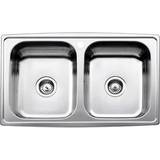 Køkkenvask stål dobbelt Intra Juvel Horizon Køkkenvask Dobbelt Hz815dm