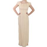 Lynlås - Silke Kjoler Dolce & Gabbana Column Cap Sleeve Gown Dress