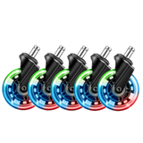 Gamer stole L33T 3 Inch Universal RGB Gaming Chair Casters - 5 Pieces
