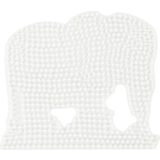 Elefanter Kreativitet & Hobby Hama Beads Midi Perleplade Elefant - Hvid, 1stk.