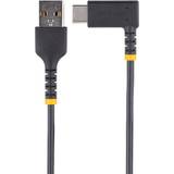 StarTech USB-kabel Kabler StarTech Heavy Duty Fast Charge Angled USB A-USB C 2.0 1.8m