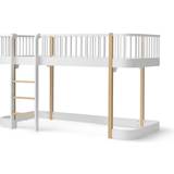Børnesenge Oliver Furniture Wood Low Loft Bed 90x200cm White/oak Børnesenge Birk