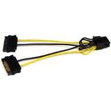 Sata pci StarTech 6in SATA Power to Pin PCI Express Video Card Power Cable Adapter - SATA to pin