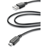 Cellularline Sort Kabler Cellularline USB A-USB Micro-B 2m