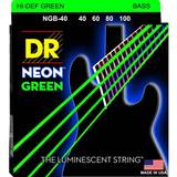 DR Strings NGB-40 Hi-Def neon green bas-strenge, 040-100