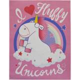 Grusomme mig - Rund Børneværelse Minions I Love Fluffy Unicorns De Luxe gulvtæppe