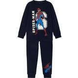 Blå - Drenge Pyjamasser Name It Spiderman Nightset (13214148)