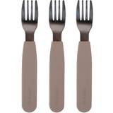 Grå - Rustfrit stål Sutteflasker & Service Filibabba Silicone Forks 3-pack Warm Grey