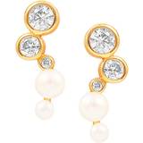 Hultquist Smykker Hultquist Agnes Earrings - Gold/Pearl/Transparent