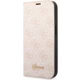 Guess Covers med kortholder Guess iPhone 14 Pro Etui 4G Logo Lyserød