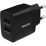Philips Batterier & Opladere Philips USB Adapter-Stik-2 x USB