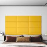Pladematerialer vidaXL Vægpaneler 12 stk. 60x30 cm 2,16 m² fløjl gul