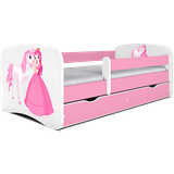 Prinsesser - Træ Børneværelse Kocot Kids Babydreams Pink Princess & Horse Cot 80x180cm