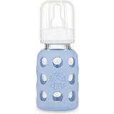 Lifefactory Blå Sutteflasker & Service Lifefactory 4 oz Glass Baby Bottle with Protective Silicone Sleeve Blanket