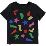 Stella McCartney Overdele Stella McCartney Kid's Cotton Shape Print T-shirt - Black w Print/Glitter