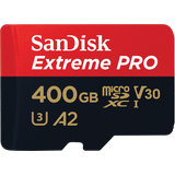SanDisk 400 GB Hukommelseskort & USB Stik SanDisk Extreme Pro microSDXC Class 10 UHS-I U3 V30 A2 200/140MB/s 400GB +SD Adapter