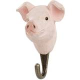 Animals - Metal Børneværelse Wildlife Garden Hand-Carved Pig Hook