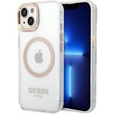 Apple iPhone 14 - Guld Covers Guess Metal Outline Case for iPhone 14