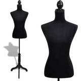 Hobbyartikler vidaXL Ladies Bust Display Black Female Mannequin Female Dress Form