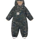 Babyer - Camouflage Overtøj Mini A Ture Wisti Printed Snowsuit - Wisti/Military Green