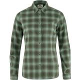 Dame - Grøn Skjorter Fjällräven Övik Flannel Shirt W Deep Forest-Patina