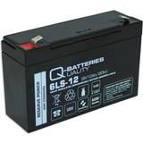 Batterier & Opladere Q-Batteries 6LS-12 6V 12Ah AGM batteri VdS-Godkendt