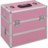 VidaXL Toilettasker & Kosmetiktasker vidaXL Makeupkuffert 37 x 24 x 35 cm pink aluminium
