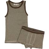 Brun Undertøjssæt Wheat Lui Underwear - Mulch Stripe