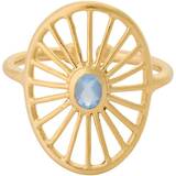 Blå Ringe Pernille Corydon Dream Catcher Ring - Gold/Chalcedony
