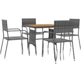 Polyrattan havemøbelsæt 4 stole vidaXL 3120093 Havemøbelsæt, 1 borde inkl. 4 stole
