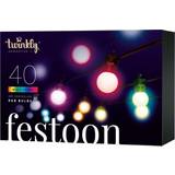 Lyskæder & LED bånd på tilbud Twinkly Festoon Lyskæde 40 Pærer