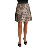 Blomstrede - Lynlås Nederdele Dolce & Gabbana Mini Floral Print Jaquard Skirt