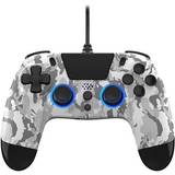 Gioteck PlayStation 4 Gamepads Gioteck PS4 VX-4 WIRED CONTROLLER WITH AUDIO JACK LED WHITE CAMO Gamepad Sony PlayStation 4